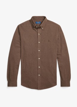 Ralph Lauren Heren Regular fit overhemd van piqué katoen in de kleur Nutmeg Brown Htht / Bruin