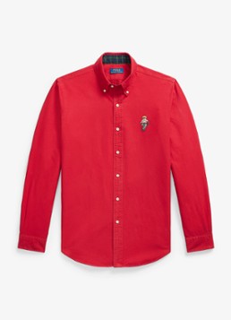 Ralph Lauren Heren Regular fit overhemd met borduring in de kleur Rood