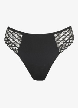 PrimaDonna Dames Twist Side string met kant in de kleur Zwart