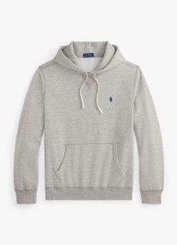 Ralph Lauren Heren Hoodie met logoborduring in de kleur Andover Heather / Grijs