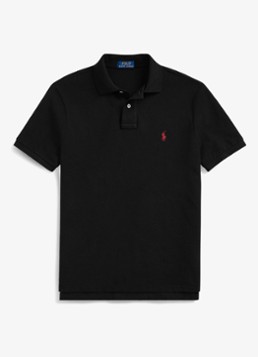 Ralph Lauren Heren Custom slim fit polo van piqué katoen met logoborduring in de kleur Polo Black/C3870