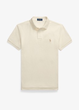 Ralph Lauren Heren Slim fit polo van piqué katoen in de kleur Parchment Cream/C8634-3ZOB