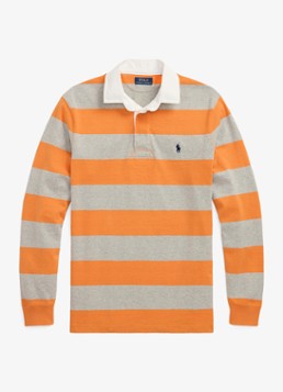 Ralph Lauren Heren Regular fit polo met logo en streepprint in de kleur Bedford Orange / Oranje