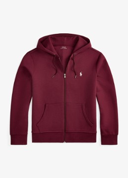 Ralph Lauren Heren Sweatvest met steekzakken en logoborduring in de kleur Classic Wine / Wijnrood