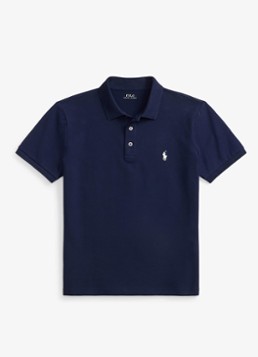 Ralph Lauren Heren Custom slim fit polo met stretch in de kleur Refined Navy / Donkerblauw