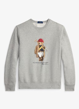 Ralph Lauren Heren Sweater met logoprint in de kleur Andover Hthr / Grijs