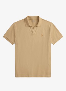 Ralph Lauren Heren Custom slim fit polo met logoborduring in de kleur Coastal Beige/C8645-ZXU9