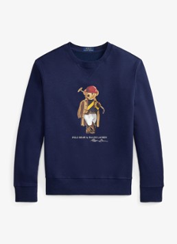 Ralph Lauren Heren Sweater met logoprint in de kleur Newport Navy / Donkerblauw