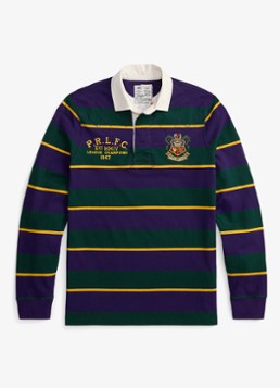 Ralph Lauren Heren Regular fit polo met streepprint in de kleur Branford Purple Multi-3YL4