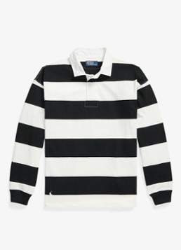Ralph Lauren Heren Comfort fit polo met streepprint in de kleur Trophy Cream/Polo Black / Zwart