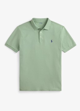 Ralph Lauren Heren Custom slim fit polo met stretch in de kleur Light Green / Lichtgroen