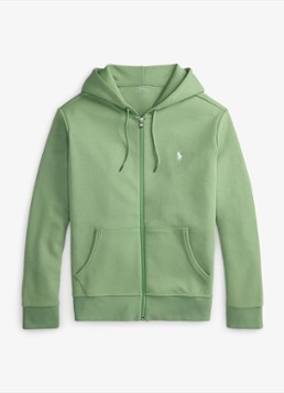 Ralph Lauren Heren Sweatvest met steekzakken en logoborduring in de kleur Tennis green / Donkergroen