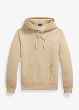 Ralph Lauren Heren Hoodie met kangoeroezak en logo in de kleur Vintage Khaki / Khaki