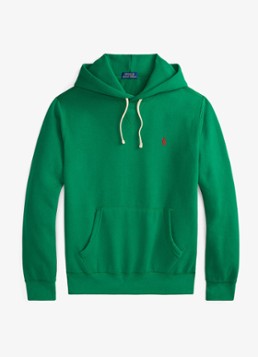 Ralph Lauren Heren Hoodie met kangoeroezak en logo in de kleur Erin Green / Groen