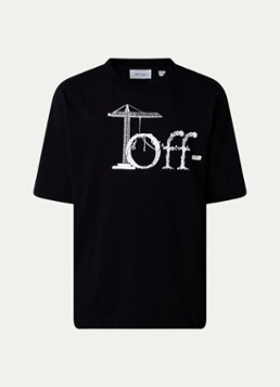 Off-White Heren Shared T-shirt met logo- en backprint in de kleur Zwart, maat: L