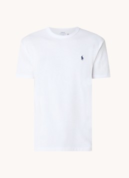 Ralph Lauren Heren T-shirt van jersey met logoborduring in de kleur White / Wit