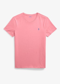 Ralph Lauren Heren T-shirt met logoborduring in de kleur Desert Rose/C7524-45U6