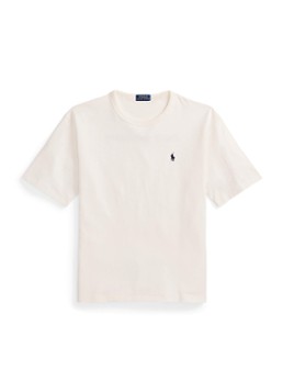 Ralph Lauren Heren T-shirt met logoborduring in de kleur Deckwash White / Wit