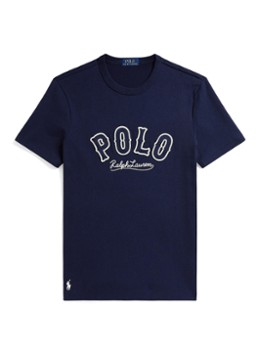 Ralph Lauren Heren T-shirt met logo in de kleur Cruise Navy / Donkerblauw