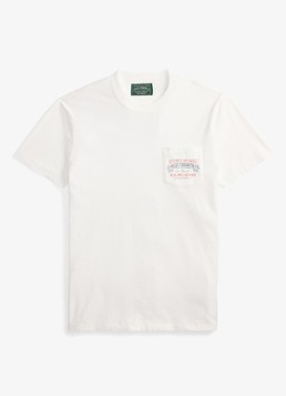 Ralph Lauren Heren T-shirt met front- en backprint in de kleur White / Wit