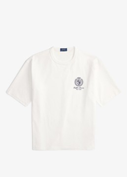 Ralph Lauren Heren T-shirt met logo- en backprint in de kleur White / Wit