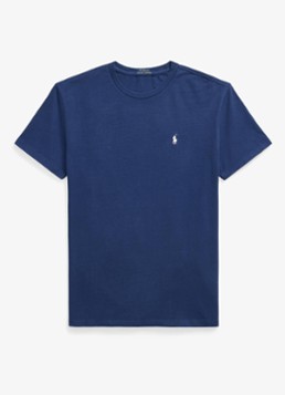 Ralph Lauren Heren T-shirt met logo in de kleur Pebble Blue / Blauw