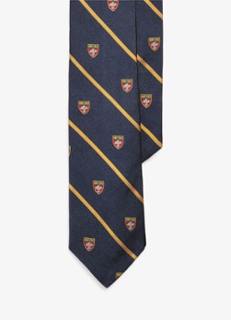 Ralph Lauren Heren Stropdas van zijde met borduring in de kleur Navy