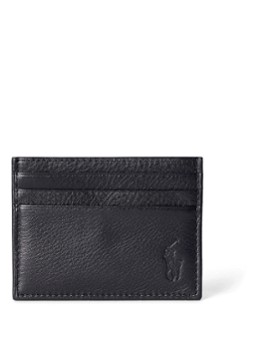 Ralph Lauren Heren Pasjeshouder van leer in de kleur Zwart