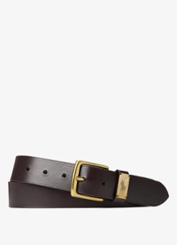 Ralph Lauren Heren Riem van leer in de kleur Donkerbruin