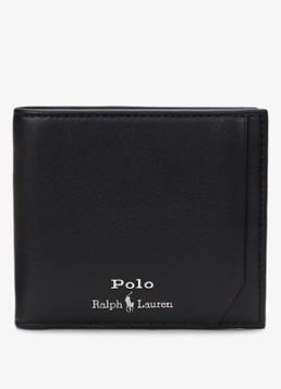 Ralph Lauren Heren Portemonnee van leer in de kleur Black / Zwart