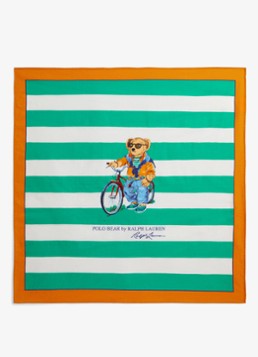 Ralph Lauren Heren Bandana met streepprint in de kleur Multi / Groen