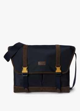 Ralph Lauren Heren Crossbodytas met details van suède in de kleur Newport Navy/Brown-3VG4