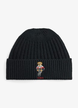 Ralph Lauren Heren Muts met logoborduring in de kleur Polo Black / Zwart