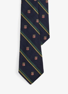 Ralph Lauren Heren Stropdas in zijdeblend met print in de kleur Donkerblauw