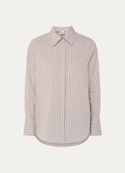 BRAX Dames Viki blouse met streepprint en strass in de kleur Beige