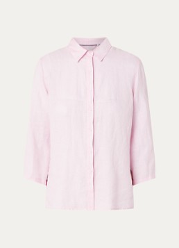BRAX Dames Vicki blouse van linnen in de kleur Roze