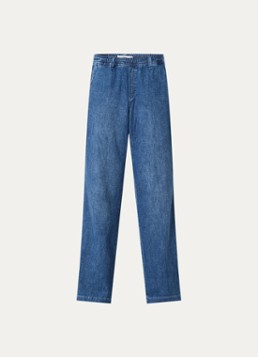 BRAX Dames Maine mid waist loose fit jeans met elastische band in de kleur Indigo