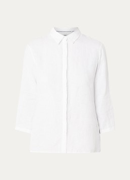 BRAX Dames Vicki blouse van linnen in de kleur Wit