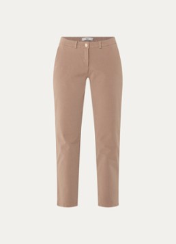 BRAX Dames Maron mid waist slim fit broek met steekzakken in de kleur Zand