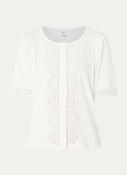 BRAX Dames Celina tuniek met broderie in de kleur Wit