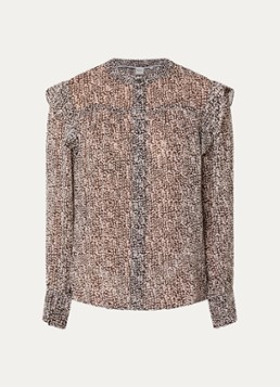 BRAX Dames Violet blouse met print in de kleur Bruin