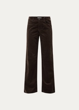 BRAX Dames Maine mid waist straight fit broek van corduroy in de kleur Bruin