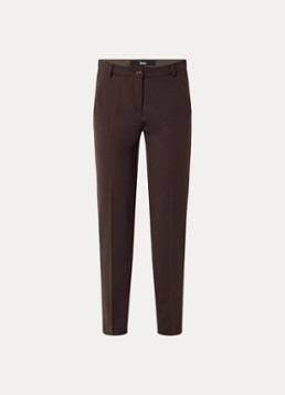 BRAX Dames Maron S mid waist cropped slim fit pantalon met steekzakken in de kleur Bruin