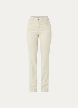 BRAX Dames Mary high waist slim fit chino met steekzakken in de kleur Gebroken wit