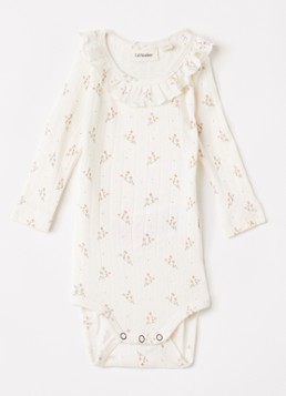 Lil 'Atelier Meisjes NBFRachello Ria romper met bloemenprint in de kleur Creme, maat: 86