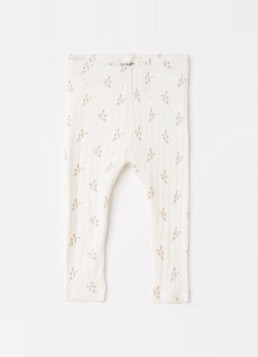 Lil 'Atelier Meisjes NBFRachello legging met bloemenprint in de kleur Gebroken wit, maat: 86