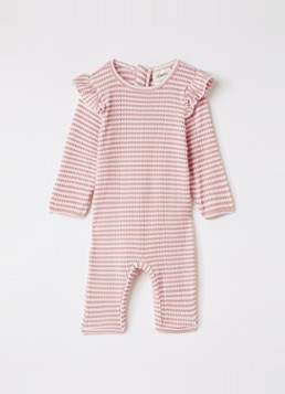 Lil 'Atelier Meisjes NBFFredo babypak met streepprint in de kleur Roze, maat: 62