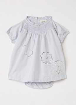 Lil 'Atelier Meisjes NBFFAustine jurk met broderie in de kleur Lichtgrijs, maat: 68