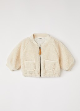 Lil 'Atelier Meisjes NBNLayo bomberjack van teddy in de kleur Ivoor, maat: 74