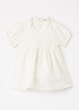 Lil 'Atelier Meisjes NBFFlores tuniekjurk met broderie in de kleur Gebroken wit, maat: 74
